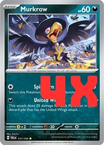 4X Juego de Cartas Coleccionables Pokémon Murkrow Escarlata y Violeta Paldea Evolucionado 131/193 Regular Casi Nuevo - Imagen 1 de 1