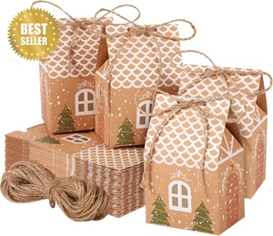 40Pieces Mini Party Favor Boxes Gift Bags, Small Gift Boxes Xmas Treats Party - Picture 1 of 13