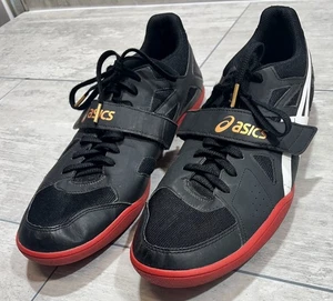 Asics Hyper Throw 3 Mens 14 Black Red Gold Track & Field Shoes Tokyo 1091A033 - Picture 1 of 10