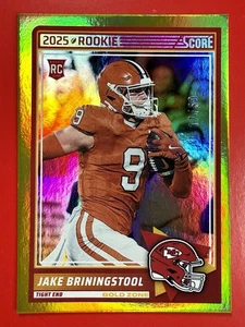 2025 Panini Score Jake Briningstool Rookies RC Gold Zone Rookie /50 Chiefs - Bild 1 von 2