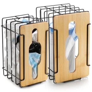 2 Pack Trash Grocery Bag Holder Wall Mounted Design, Extra Large Plastic Garb... - Picture 1 of 9