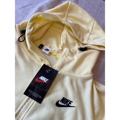 Chaqueta con capucha Nike Tech polar cremallera completa amarillo pastel para mujer 2X Foto 1 de 4
