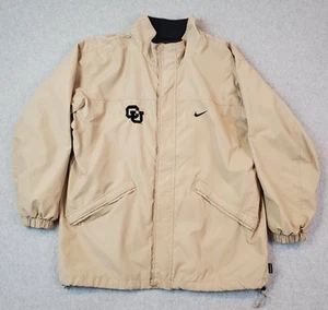 Vintage 90s Nike Team Jacket Men's Size Large Colorado Buffaloes Full Zip Beige - Picture 1 of 17