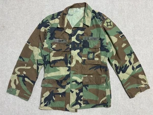 Vintage U.S. Army BDU Jacket Combat Mens Small Regular Woodland Camo Ripstop 90s - Picture 1 of 6