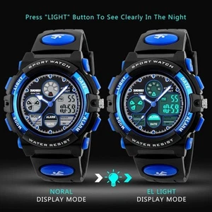 Kids Adults Sports Watch Waterproof Boys MultiFunction Analog Digital Wristwatch - Picture 1 of 7