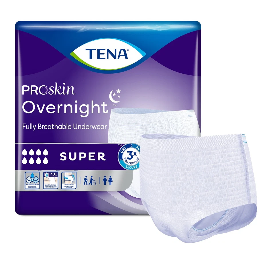 Tena Overnight Super Pull on Adult Underwear X-large 72427 Case of 48