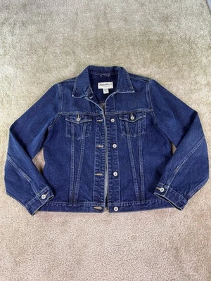 Винтажный Eddie Bauer куртка женщин Sz большой высокий синий водитель грузовика джинсовой ткани Jean пальто Y2K - Изображение 1 из 4