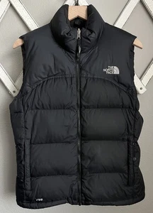 The North Face Women’s M Nuptse 700 Fill Goose Down Puffer Vest - Black - Picture 1 of 9