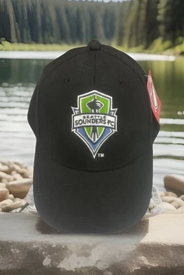 Adidas, Mls Seattle Sounders Correa Trasera Sombrero, Gorra, Negro Unisex Foto 1 de 4
