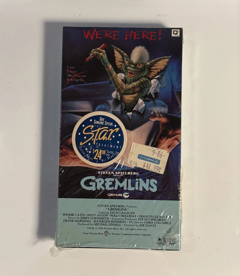 Gremlins VHS 1985 Warner Home Video First Release #11388 Purple Label - Image 1 of 4