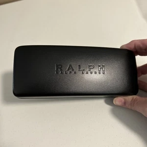 Estuche para gafas de sol Ralph Ralph Lauren negro de metal duro con bisagras con carcasa de almeja - Imagen 1 de 17