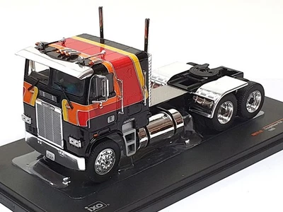 Ixo 1/43 Scale TR215.22 - 1993 Freightliner FLA Truck - Black/Red/Orange/Yellow - Image 1 of 4