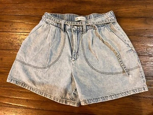 Zara Girls Belted Denim Shorts 13-14 - Picture 1 of 2