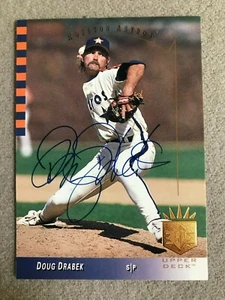 DOUG DRABEK HANDSIGNIERT SIGNED 1993 UPPER DECK KARTE #32 HOUSTON ASTROS - Bild 1 von 2