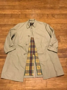 Lord Forecaster Courier Portland in the West Tan Trench Rain Coat Size 42R VTG - Picture 1 of 6