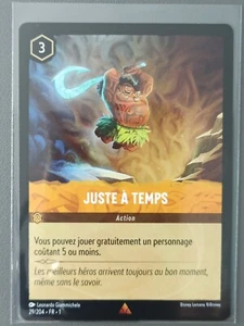 Carte LORCANA FR - Chapitre 1 29/204 Juste à temps - Rare non Foil Neuf - Imagen 1 de 2
