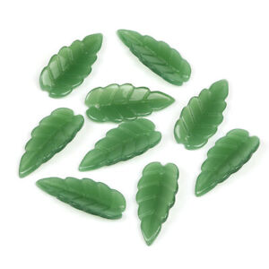 100 Glass Leaf Beads Lampwork Pendant 10x23mm with Hole 1.5mm DIY Jewelry Making