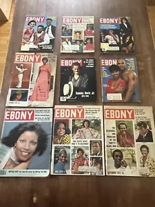Vintage EBONY 70s And 90s Magazines Lot Of 9 Aretha Franklin, Sammy Davis - Picture 1 of 12