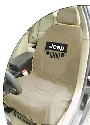 Cubierta de toalla de asiento tostado OEM NUEVO MOPAR Jeep con logotipo de rejilla Jeep Wrangler SEAT63 Foto 1 de 4