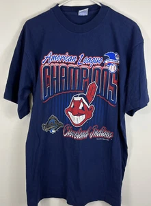 Camiseta deportiva vintage de los Cleveland Indians Salem talla Lrg Chief Wahoo AL Champs 1995. - Imagen 1 de 11