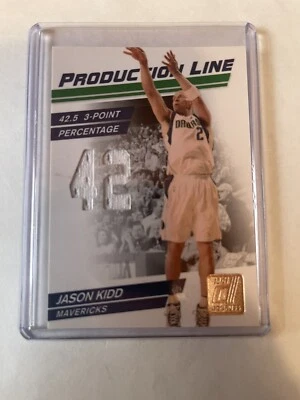 2010-11 Donruss Production Line Die-Cut Stats Materials /399 Jason Kidd #93 HOF - Image 1 of 2