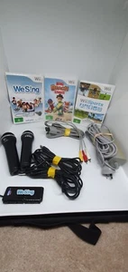 Wii Games & Microphones w/ Wii Power Supply and RCA Bundle - Picture 1 of 10