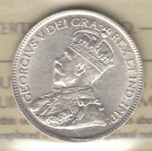 1919C Newfoundland Twenty Five Cent Coin ICCS AU55 - XLP 996   SC3 - Picture 1 of 2
