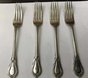 Vintage 4 Thomas Turner & Co 18.5cm Silver Plated Dessert Forks TT&Co Cutlery - Picture 1 of 6