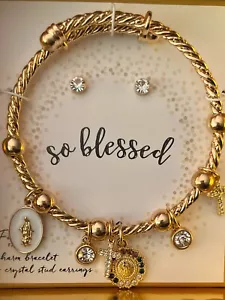 Charm Bracelet And Earrings By Faithful Fashion - Picture 1 of 3