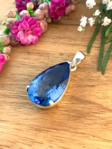 Swiss Blautopas Anhänger - TOP - Picture 1 of 6