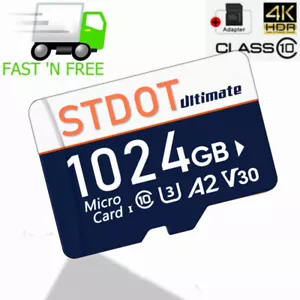 Micro SD Card 32GB 64GB 128GB 256GB 1TB TF Class 10 for Smartphones Tablets Lot - Picture 1 of 17