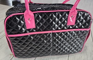 ! Stylish Black & Pink Purse Pet Carrier Dog & Cat Travel Hand Tote Shoulder Bag - Picture 1 of 21