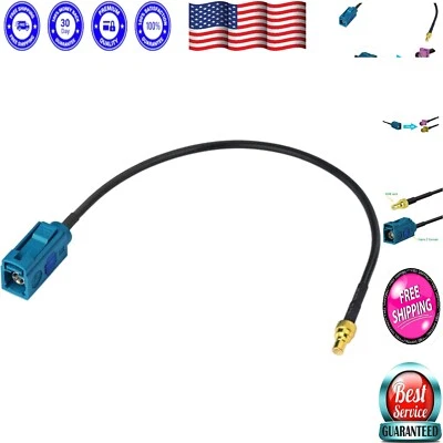 6-Inch Fakra Z to SMB Coaxial Pigtail Cable for Enhanced Car Radio Connection - Image 1 of 4