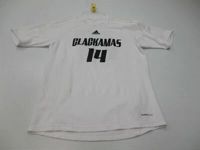 ADIDAS 男孩 M 码运动气候训练透气白色 T 恤 #TY3306 — 第 1/4 张图片