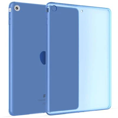 Trasparente Silicone Custodie Gomma Caso per Apple iPad Mini 1/2/3 in Blu - Immagine 1 di 4