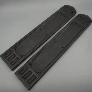 Gothic Victorian Heavy Door Push Plates Black Brass Door Hardware - Pair - 18" - Picture 1 of 6