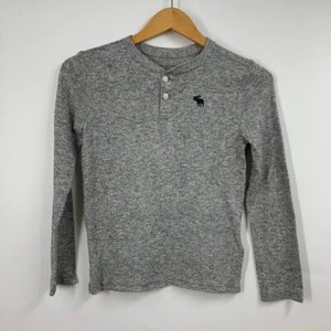 Abercrombie KIds Boys Classic Henley Cotton Long Sleeve Size 9/10 - Picture 1 of 12
