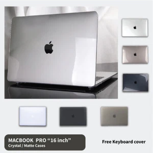 Crystal Matte Macbook Pro 16" inch A2141 Hard Case Shell with a Keyboard Cover - Picture 1 of 33