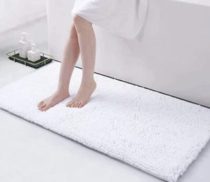 Smiry Luxury Chenille Bath Rug Extra Soft Absorbent Shaggy Bathroom RUG FREE S&H - Picture 1 of 4