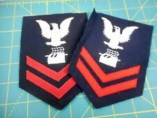 VINTAGE WWII NAVY FIRE TECH  PATCH LOT OF 2