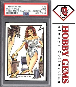 MARY JANE PSA 9 1989 Marvel Todd McFarlane Collection #32 - Picture 1 of 2