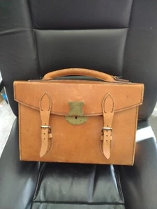 VINTAGE LEATHER HARD CASE - Picture 1 of 6