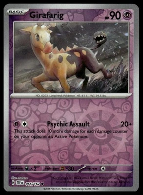 SV05: Temporal Forces #066/162 Girafarig Reverse Holo - Image 1 of 2