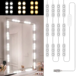 Luce Specchio Trucco USBHollywood con 3 Colori Dimmerazione per Illuminazione Vanity&Mirror - Foto 1 di 14