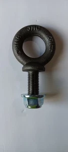 TWO 3/4" Machinery Lifting Eye Bolts w/ Shoulder 2" Shank With Lock Nut - Picture 1 of 6