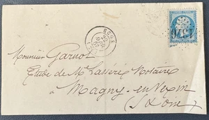 NAPOLEON 20c YT # 22 s. Lettre de ECIS (Eure) GC 1376 / 1863 - Imagen 1 de 3