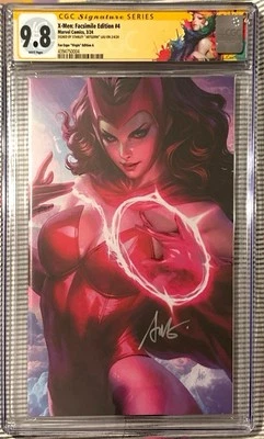 CGC 9.8 X-Men: Facsimile #4 Fan Expo SCARLET WITCH Virgin Signed By Artgerm! - Image 1 of 2