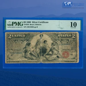 Fr.248 1896 $2 Two Dollar Silver Certificate "EDUCATIONAL NOTE" , PMG 10 #15938 - Picture 1 of 3