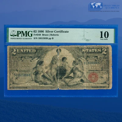 Fr.248 1896 $2 Two Dollar Silver Certificate "EDUCATIONAL NOTE" , PMG 10 #15938 - Image 1 of 3