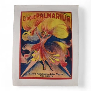 Raro póster de circo litografía francesa de 1930 con respaldo de lino Cirque Palmarium - Imagen 1 de 5